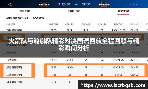 火箭队与鹈鹕队精彩对决国语回放全程回顾与精彩瞬间分析